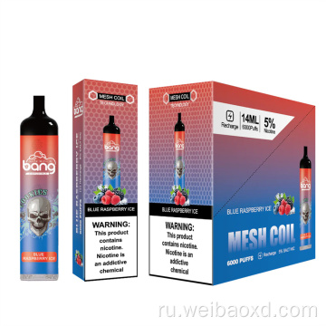 OEM одноразовый Vape Bang King 6000Puffs Электронная сигарета